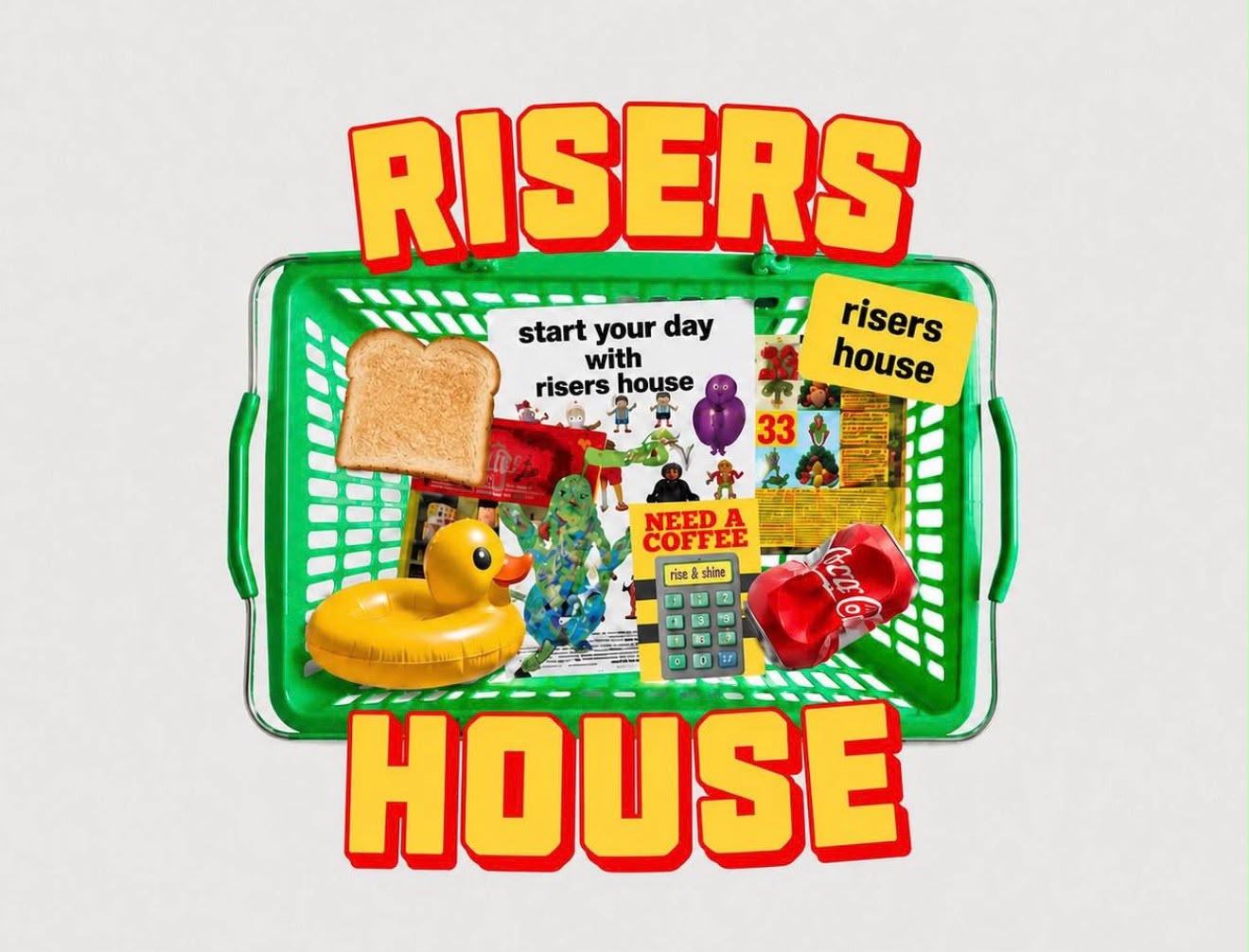 Playful Risers House shopping basket collage